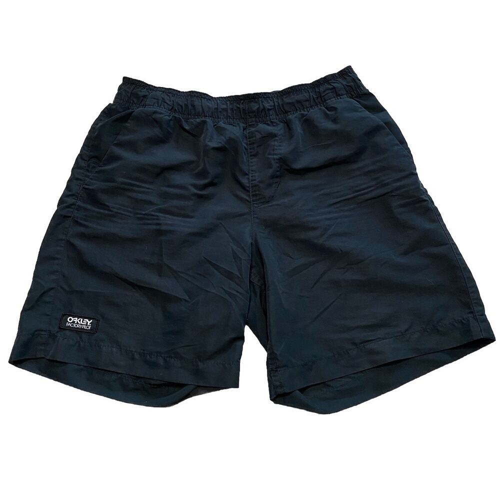 Oakley Factory Pilot Shorts Mens Small Black Track Pockets Running Regular Fit